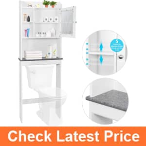 6. SUPER DEAL New Version Over-The-Toilet Bathroom Storage Cabinet